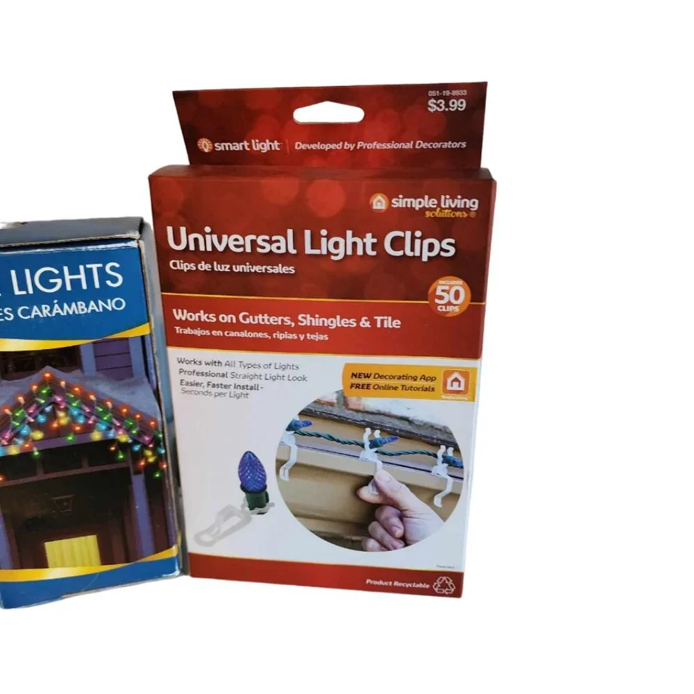 NWT Icicle Lights with Universal Light Clips